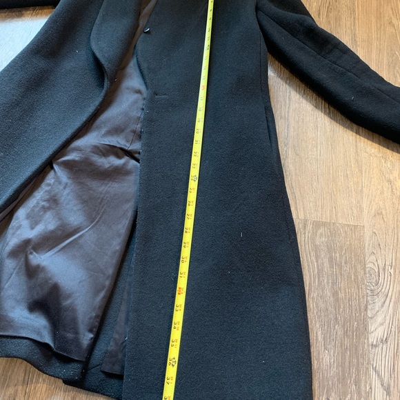 Club Monaco black  wool fur wraps around coat - Picture 14 of 15